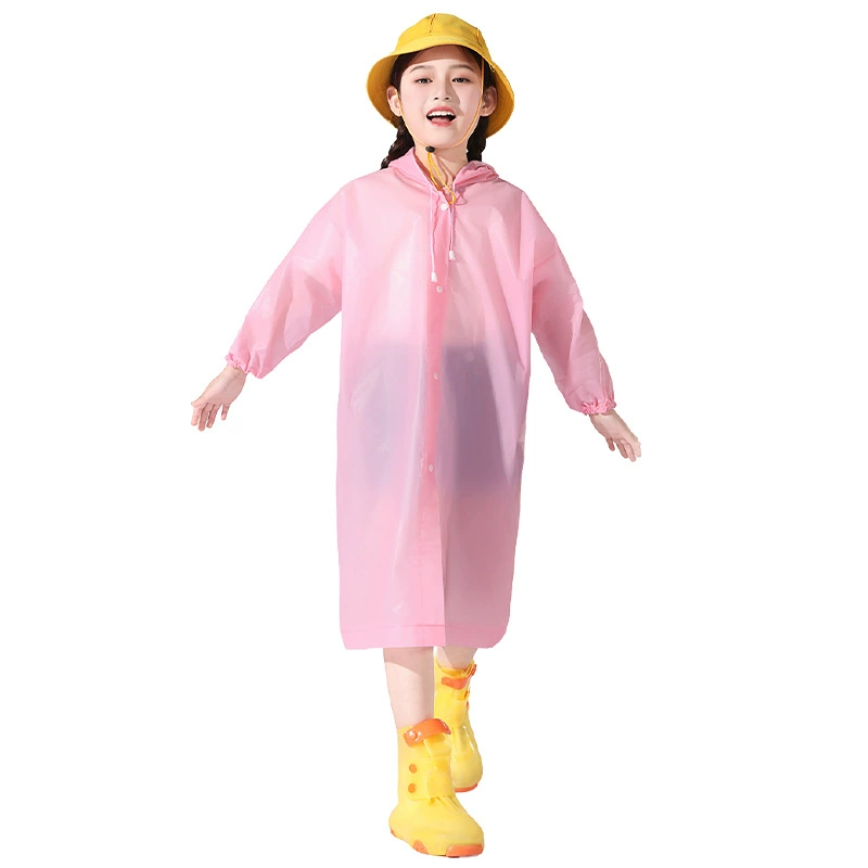 Long raincoat, backpack, for teenagers