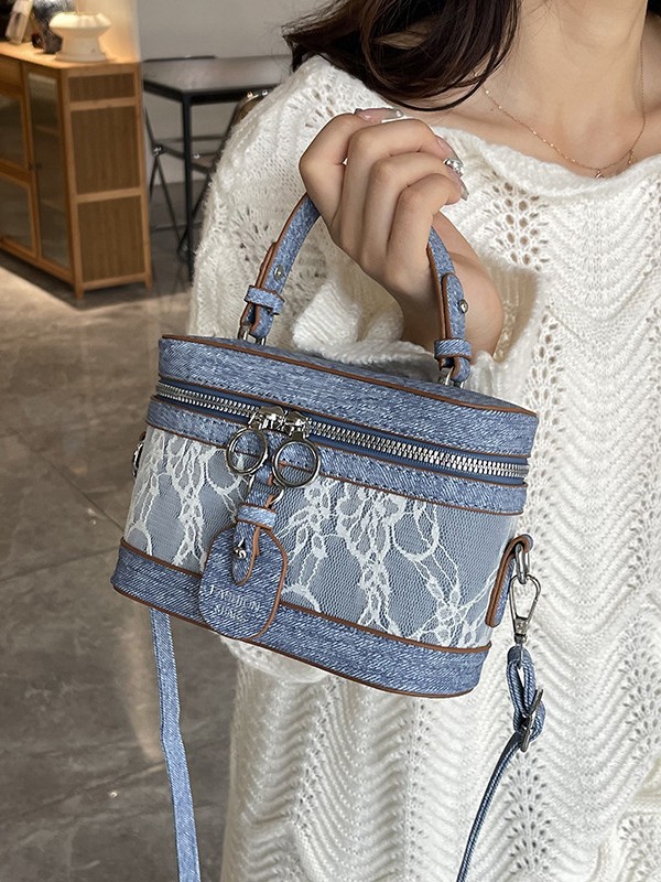Alta sensación de caja de mano exquisita bolso pequeño para mujeres 2025 nueva moda transfronteriza color contraste bolso de hombro