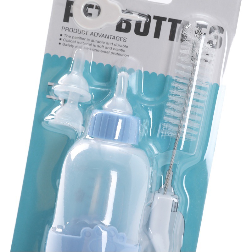 Mascota universal de alimentación de la botella traje de cachorro de alimentación Dispositivo de enfermería marioneta gatito recién nacido especial botella de beber suministros de gato
