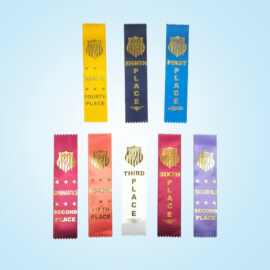 跨境热销飘带奖章条欧韩展会胸花丝带飘带超声切割波齿形燕尾挂饰