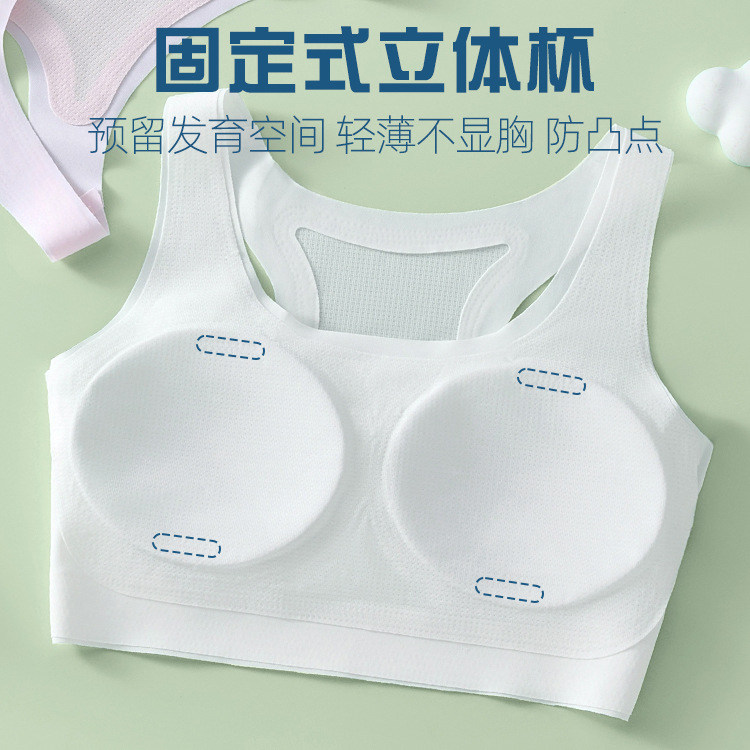 Personalizada ropa interior adolescente estudiantes de secundaria femenina 12 - 16 años de edad niñas chaleco pequeño desarrollo de ropa interior adolescente sujetador image 5