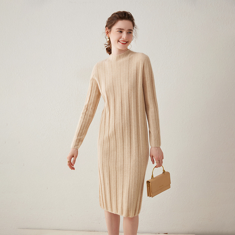 Cashmere long skirt