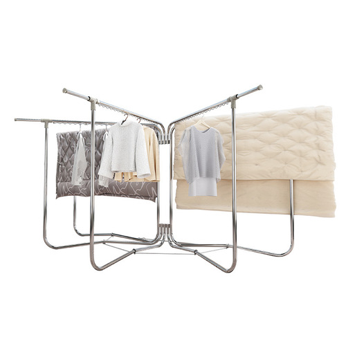 Stainless steel outdoor floor-standing clothes drying rack household folding quilt rack large courtyard rooftop clothes drying rack