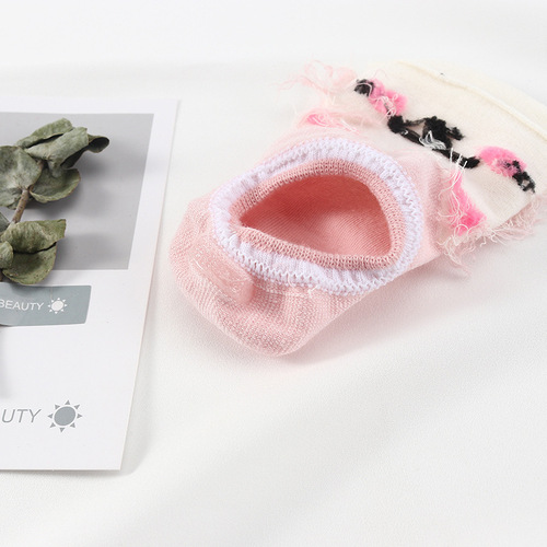Summer new style Japanese cute cartoon animal boat socks, women's socks, shallow mouth non-slip silicone women's socks