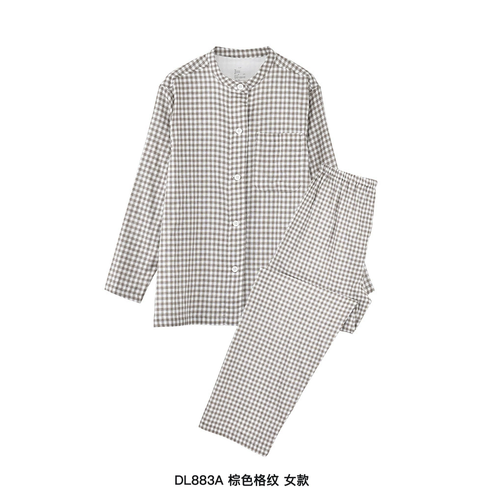 Хлопковая двухслойная марля MUJI Ido - боковой воротник пижамы Liangpin Домашнее изделие набор