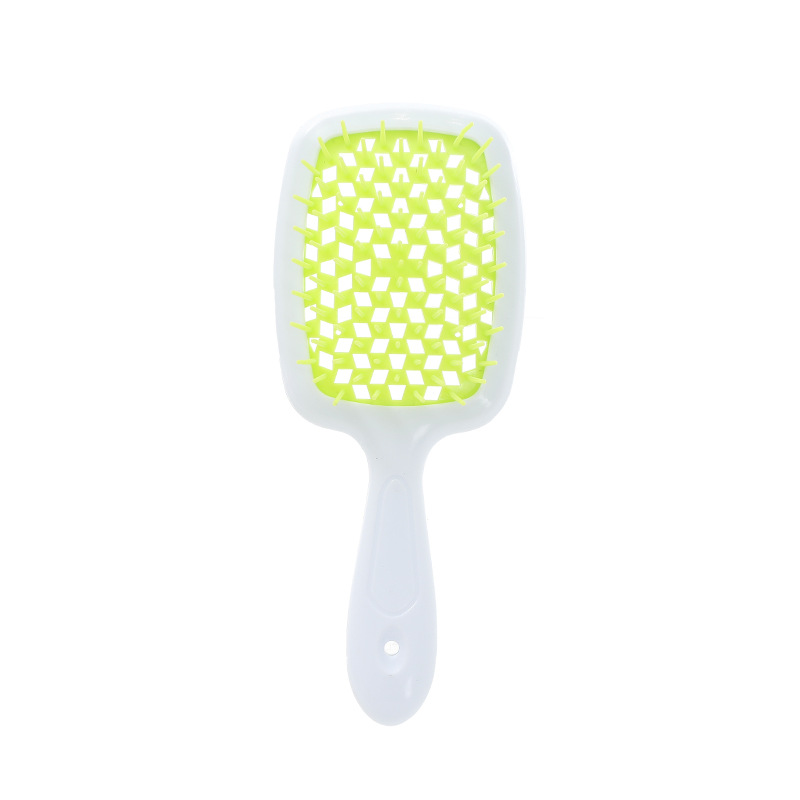 Peine de nido de abeja de malla hueca de venta caliente transfronteriza Peine de masaje Peine de peluquería hexagonal de doble uso húmedo y seco