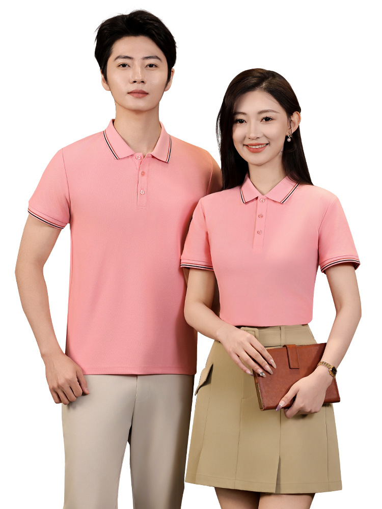Camarero de verano de restauración ropa de trabajo polo con solapa comida occidental té de leche cafetería impresión de logotipo corporativo personalizado
