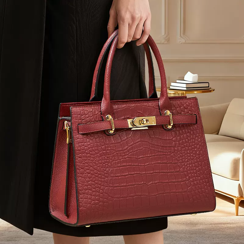 大容量包包女2025新款女士真皮手提包斜挎婚单肩包高级感妈妈包