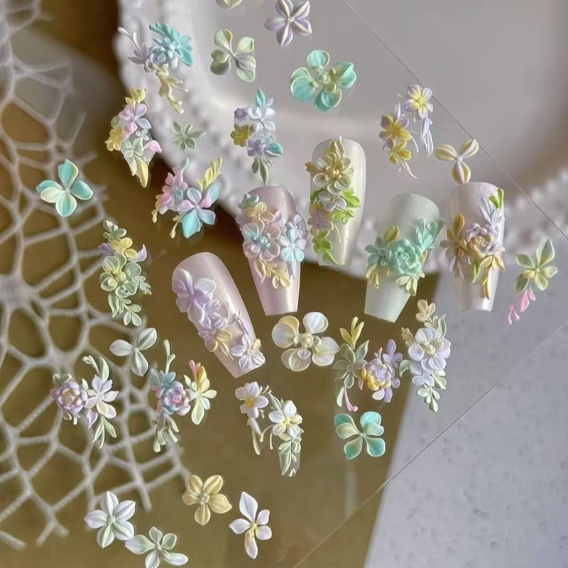 インターネット有名人のマニキュア 3D 立体春の花型 DIY ネイル装飾アクセサリー高温耐性シリコーンツール|undefined
