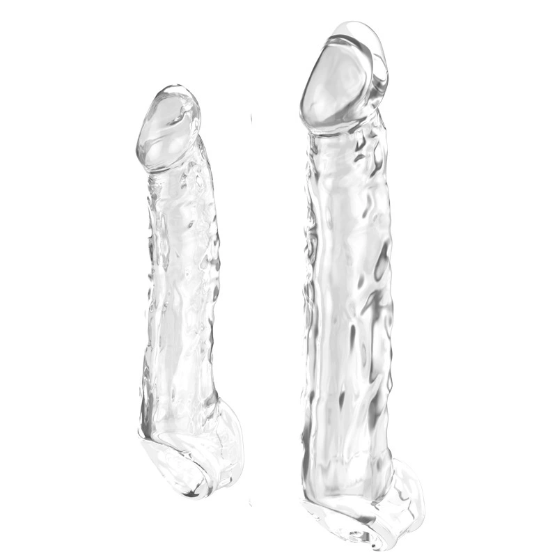 Набор силиконовых изделий для Penis Sleeve, разных размеров (мини/малый/большой), с вибрацией и без, кожа/прозрачный