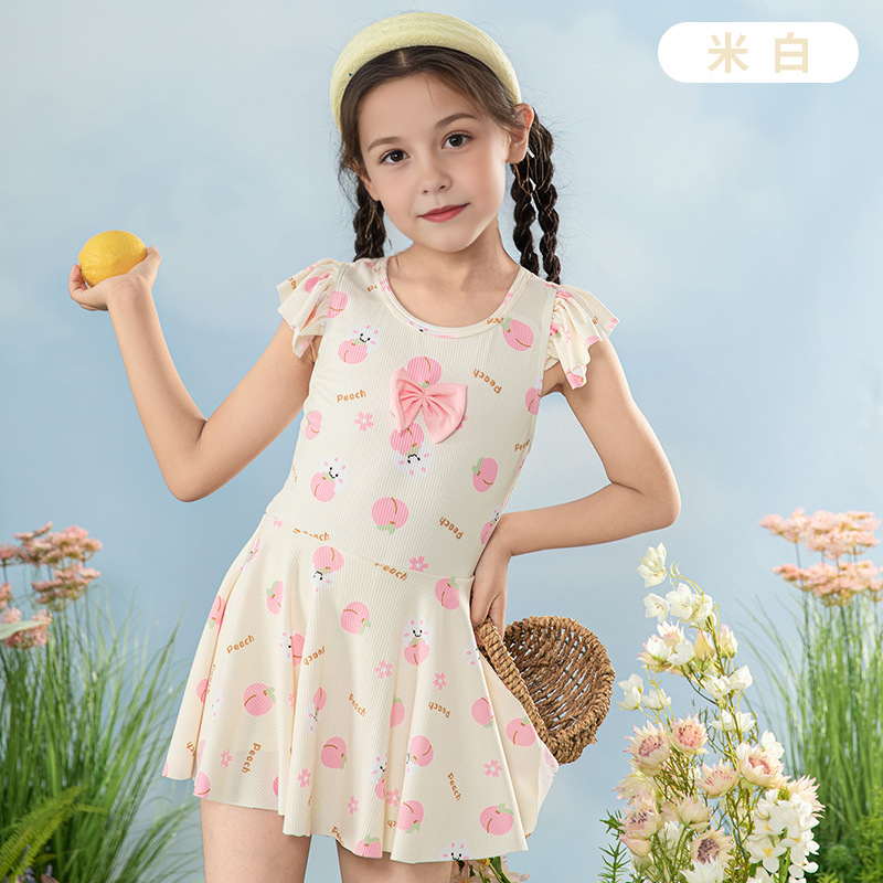 Nuevo traje de baño de verano para niños, niña, niña, niña, niña, bebé, vestido de baño de una pieza, lindo traje de baño
