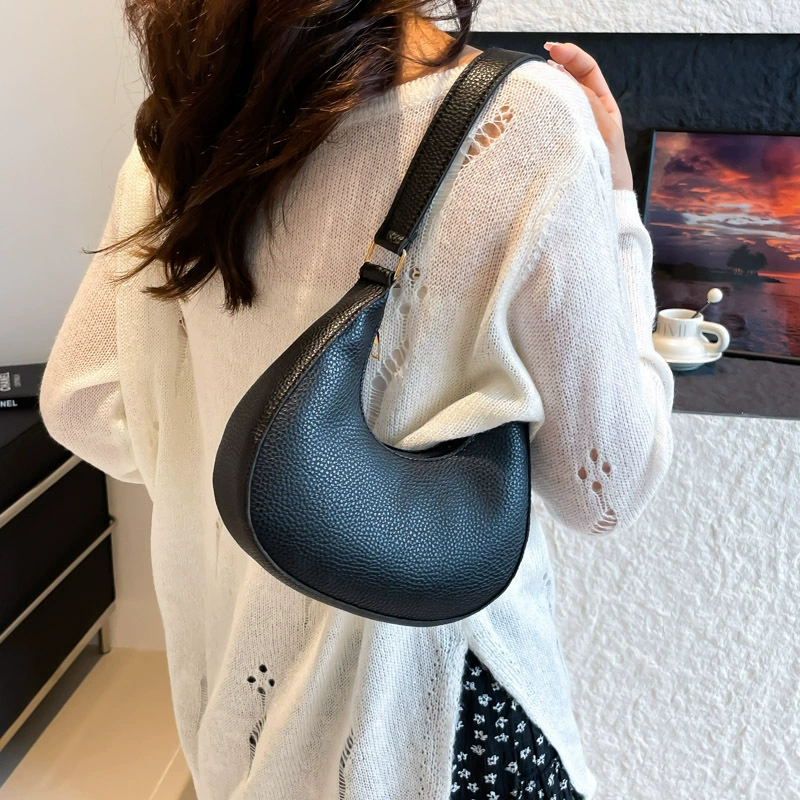 Модная женская сумочка-кроссбоди 2025 года, новая нишевая универсальная сумка-полумесяц через плечо/под мышку