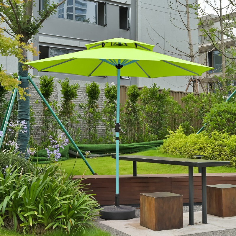 2.7 Mihu paraguas azul barra paraguas al aire libre patio café terraza jardín lámpara solar paraguas villa pabellón image 18