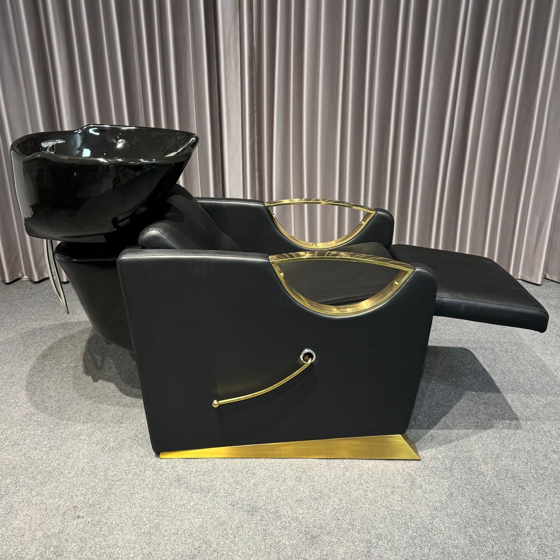 Exportación a salones de belleza europeos y americanos Silla de descarga rápida para sentarse Champú para sentarse Silla de champú Silla de estilo europeo conveniente