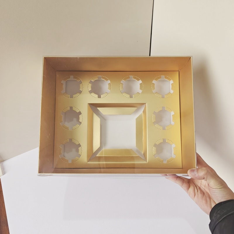 2 / 4 / 6 caja de embalaje de cupcake, caja de embalaje de papel kraft muffin, caja de pastel, caja de tarta al por mayor