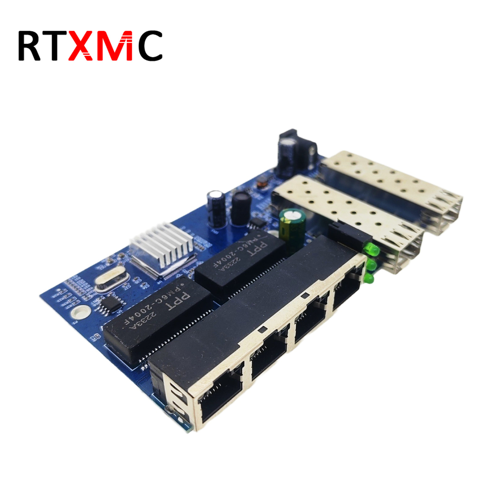 千兆2光4电交换机光纤收发器千兆SFP光口交换机PCBA 搭配光模块