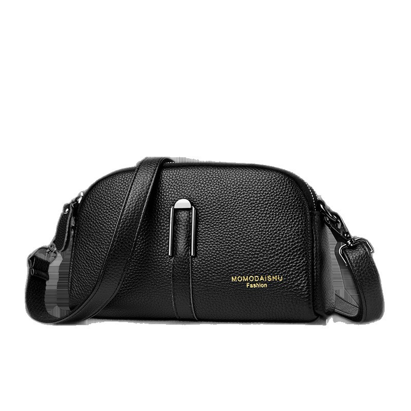 Retro Genuine Leather Small Square Bag Winter Edition Women's Crossbody Bag Simple Versatile Shoulder Bag Luxury Crossbody Bag - Thumbnail 5