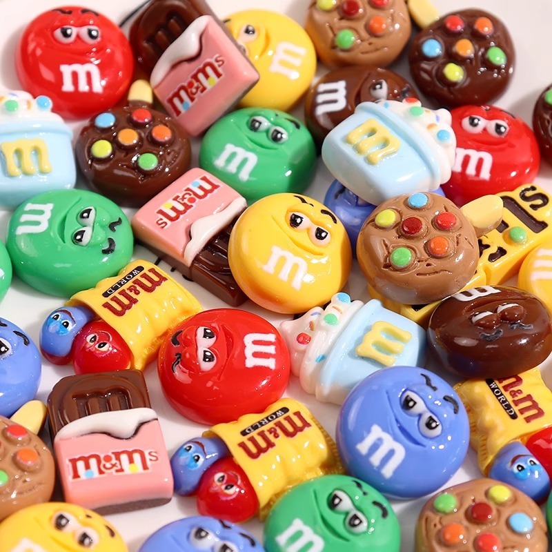 diy 樹脂 M ビーンズ楽しいチョコレートシミュレーション M ビーンズ表現ビスケットクリーム携帯電話ケースマニキュア diy ジュエリーアクセサリー|undefined