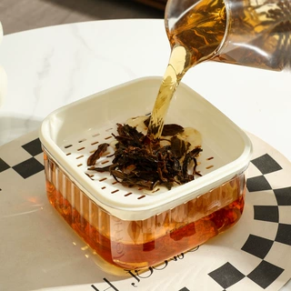 茶水分离茶桶茶渣垃圾桶茶台废水桶功夫茶具配件过滤排水管茶道桶