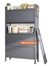 加宽带门厨房置物架落地多层收纳柜子橱柜多功能微波炉烤箱储物柜