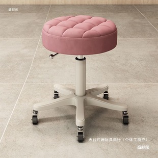 Factory Direct Sales Backrest Chair Stool Meimei Home Lift Round Beauty Salon Pulley Swivel Chair Barber Shop Manufacturer