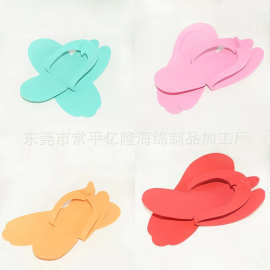 工厂批发一次性EVA发泡防滑拖鞋美甲车缝扣式人字eva海绵拖鞋轻便