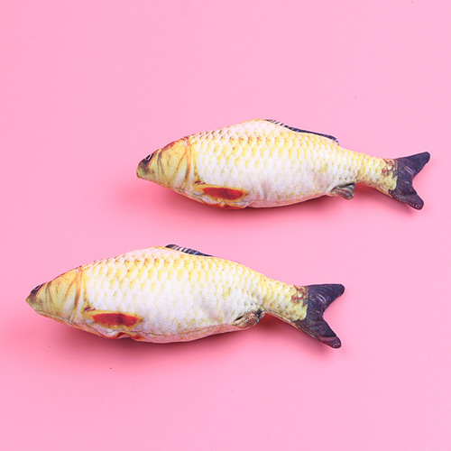 Cross-border wholesale plush simulation fish pet cat toy catnip fish toy for cats