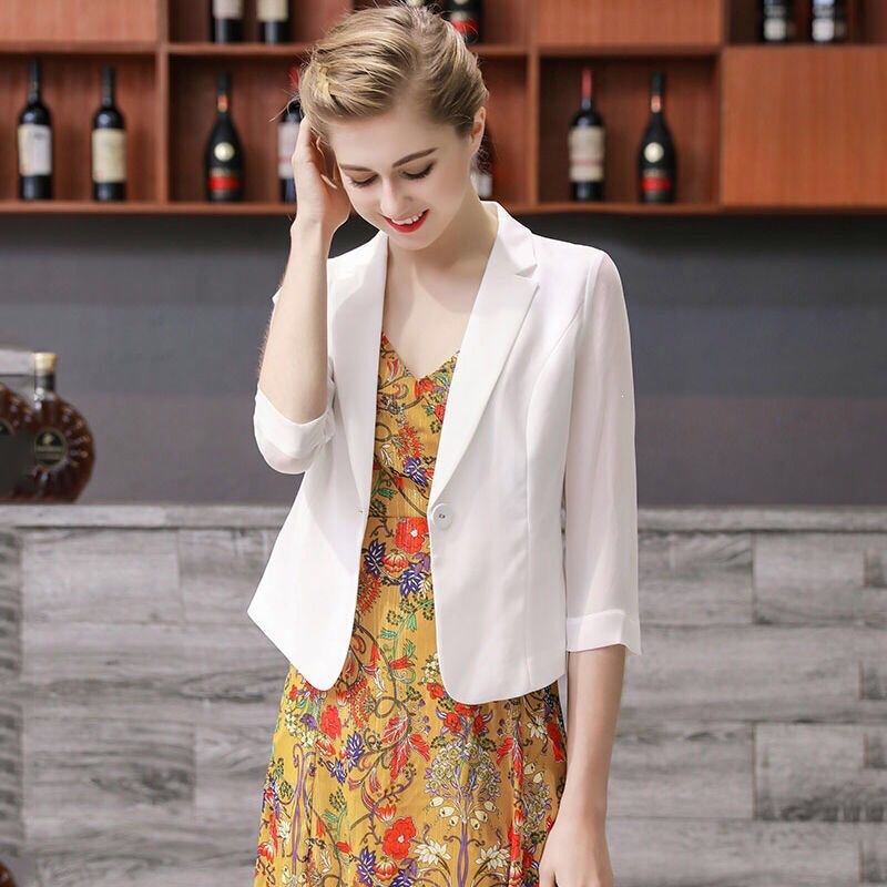 Thin Shawl-Style Blazer for Women 2026 New Korean Version Ol Professional Suit Jacket Short Style Spring and Summer Versatile