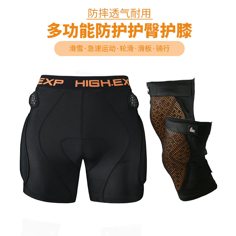 Новая детская спортивная защитная экипировка для катания на лыжах: наколенники и накладки на бедра, штаны с защитой от падений, внутренние защитные накладки на бедра, для активного отдыха на природе, экспорт.