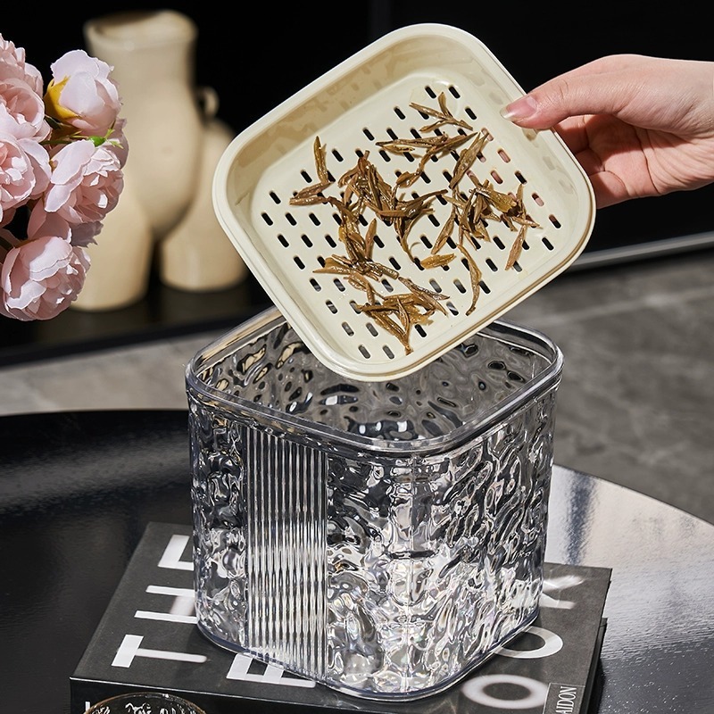 軽い豪華なデスクトップのお茶のバケツの小さいサイズの廃水のバケツのお茶のかすのかめのお茶の濾過のお茶のかすの水のバケツの事務室のお茶のかすの桶|undefined