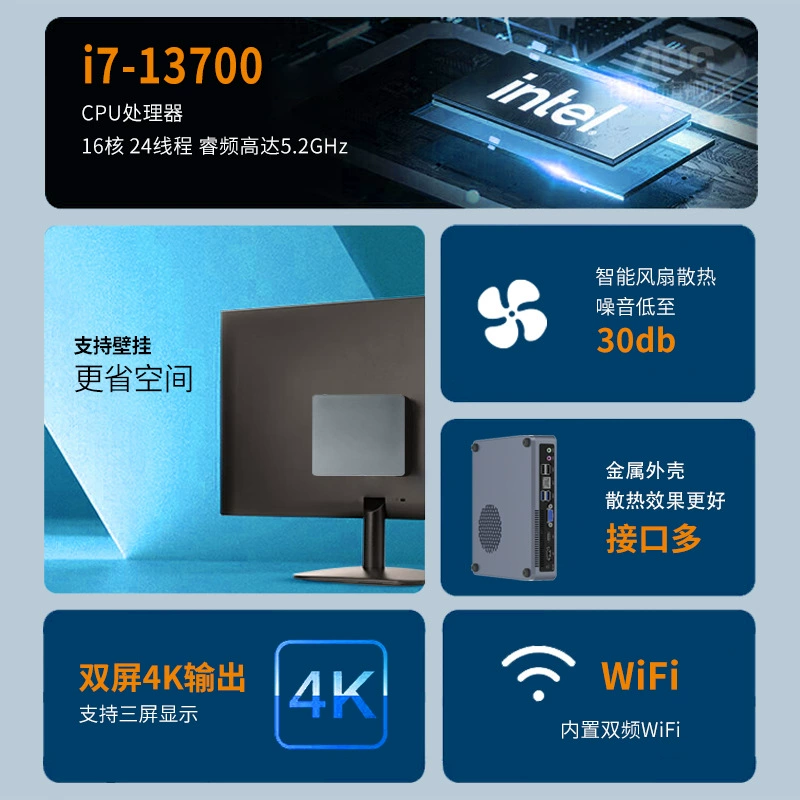 Панльян 13-поколение мини-хост с двойной HD-камера студентский компьютерный настольный облачный терминал образования миниатюрный промышленный контроллер