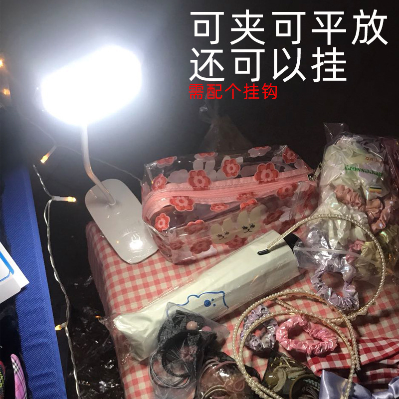 Venta al por mayor mercado nocturno puesto lámpara de mesa al aire libre led escritorio carga batería de litio de gran capacidad atenuación clip de color lámpara de mesa