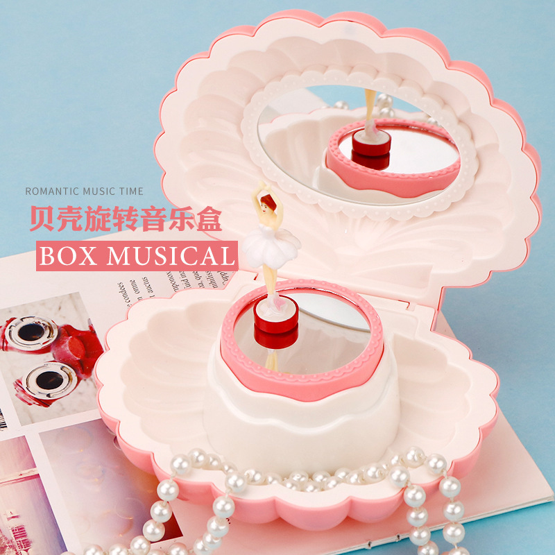 Conchas creativas giratorias cajas de música para bailar niñas caja de sonido regalo de cumpleaños para chicas adornos