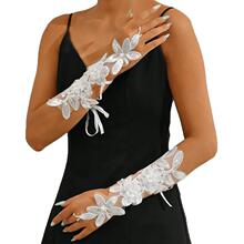 F 52802 Pearl Finger Bridal Gloves ���鹴ָ�����������