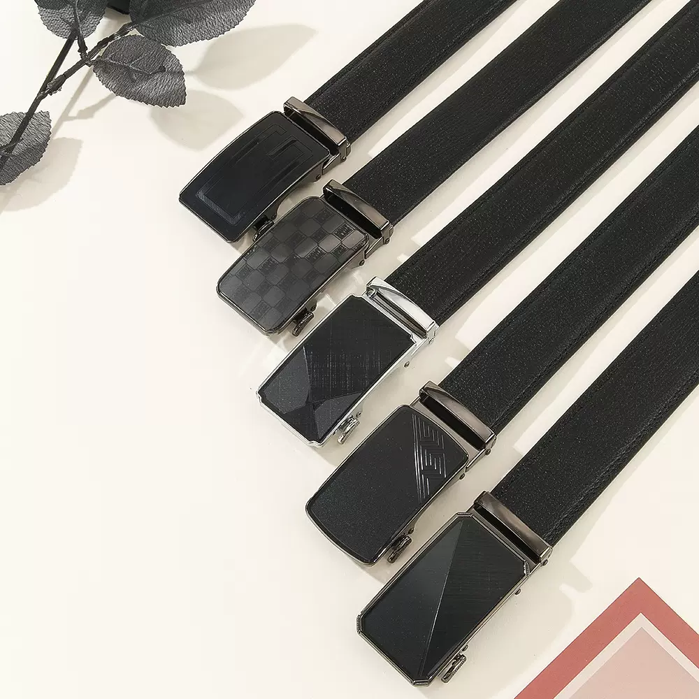 真皮4公分自动合金扣男士皮带商务百搭裤带跨境头层牛皮腰带批发
