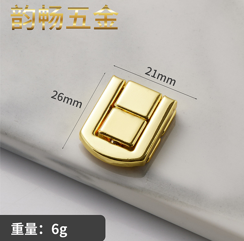 Yunchang caja cuadrada hebilla de hierro colgante de metal oro hebilla japonesa caja de regalo caja de madera hebilla gancho de bloqueo aleación redonda Cadena de bloqueo