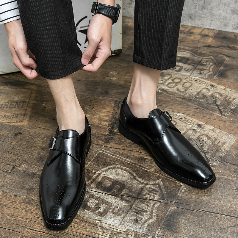 retro fashionable low shoes square toe all-season