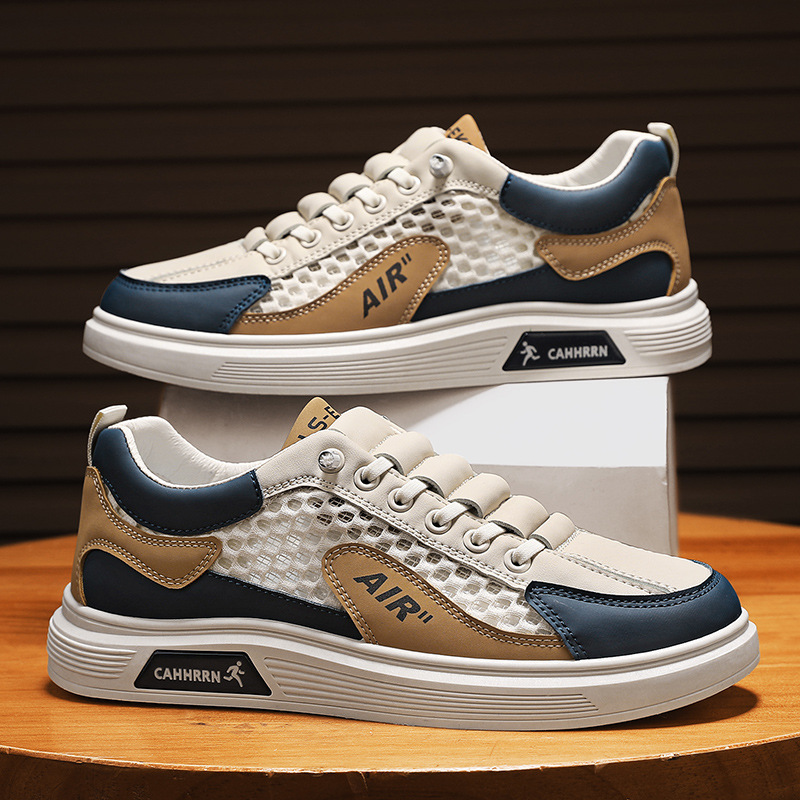 Zapatos de hombre primavera nuevo estilo salvaje moda cómoda y transpirable ocio deportes sin cordones zapatos de moda de un pie