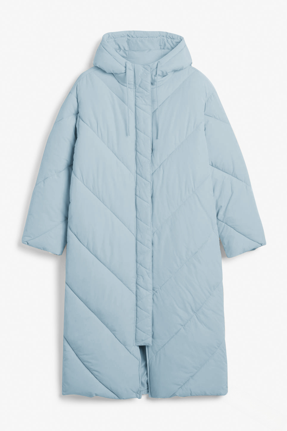 Abrigo largo de invierno para mujer con capucha y algodón slim_voghion.com