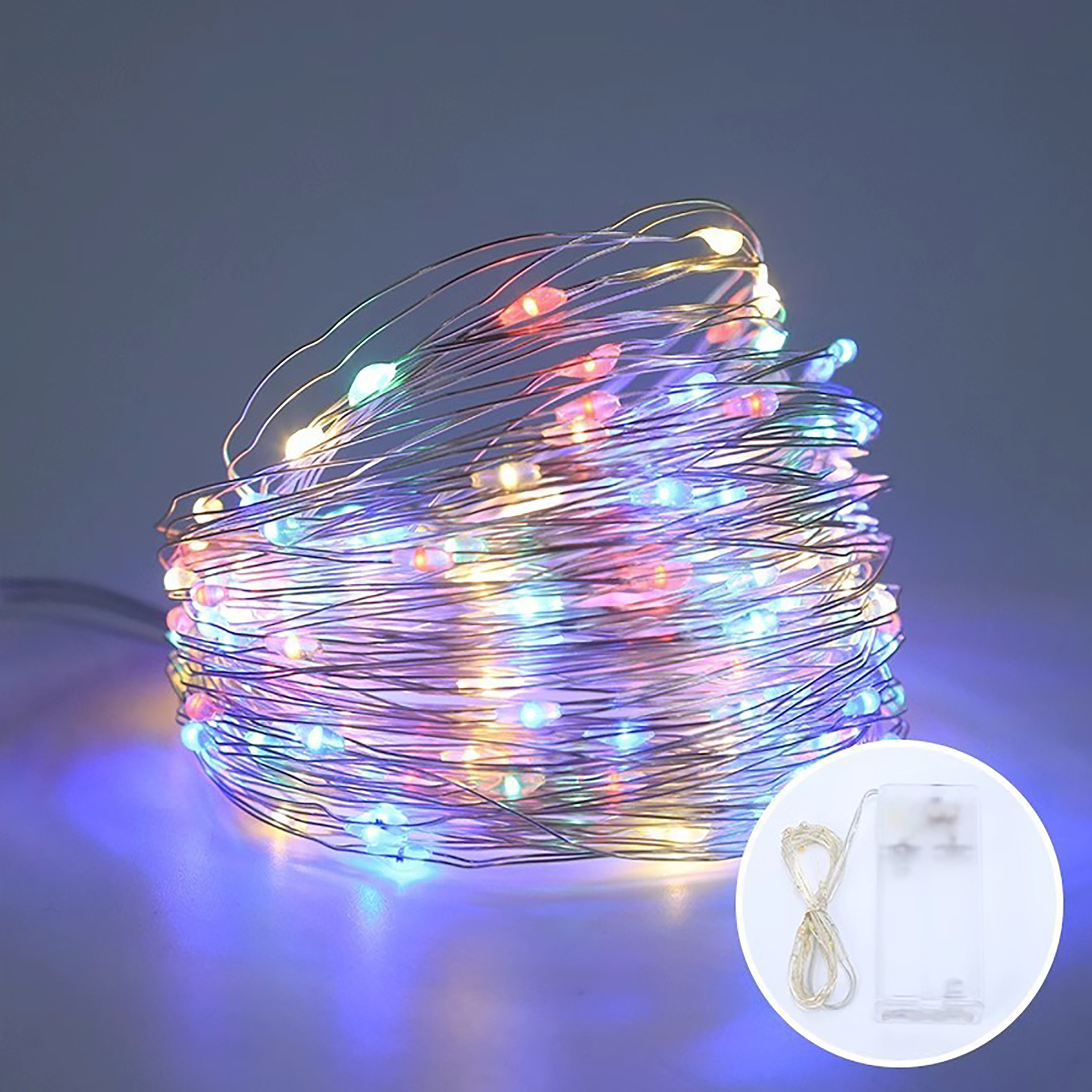 Caja de batería de cadena ligera luces de colores al por mayor flores pastel caja de regalo decoración pequeña estrella batería led luces de cadena de luz de Navidad image 6