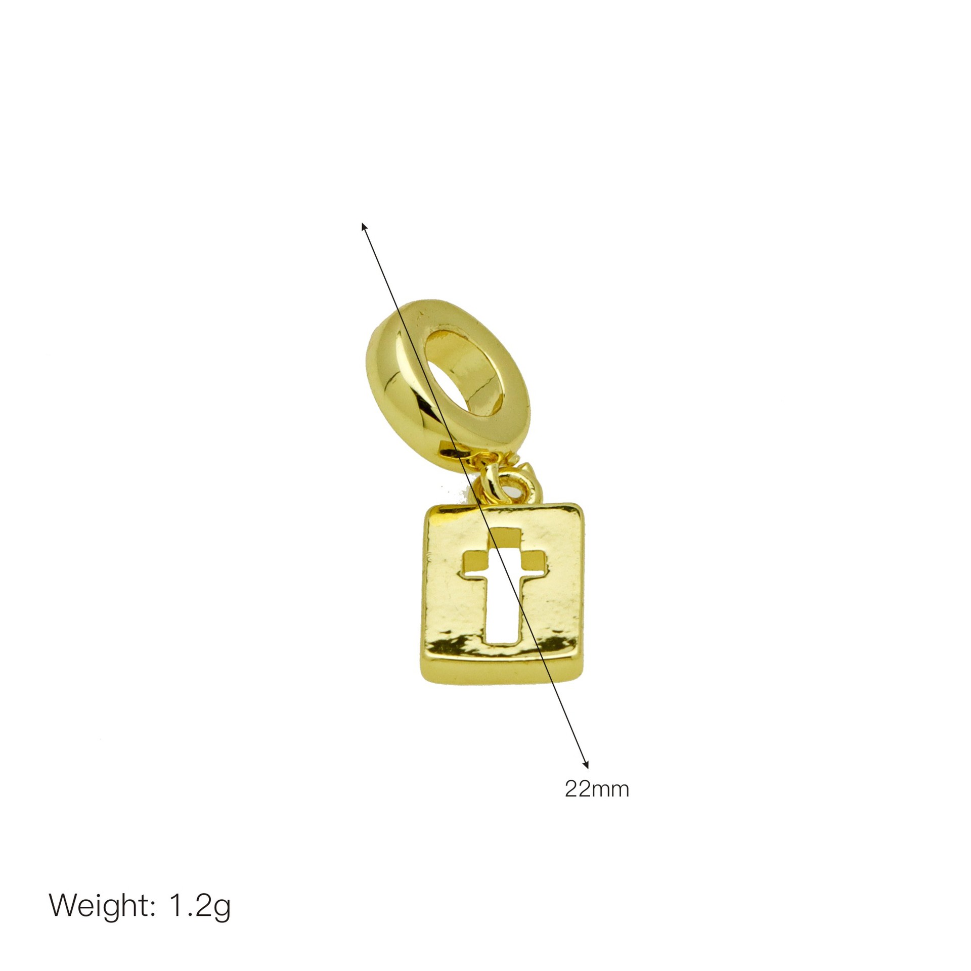 1 Piece 21mm 27MM 30mm Copper Zircon 18K Gold Plated Cross Heart Shape Wings Pendant display picture 12