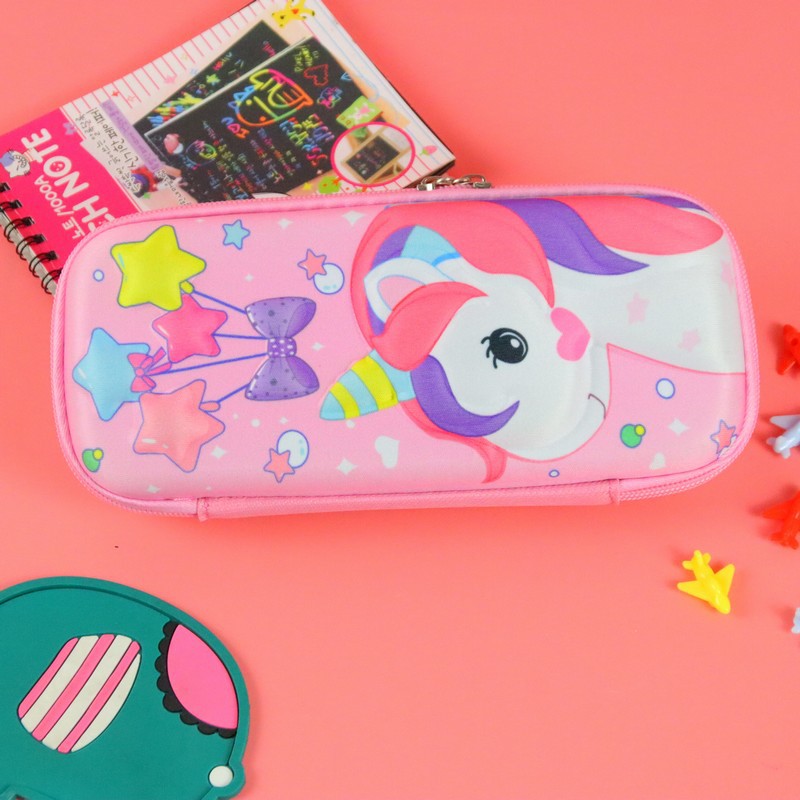 Caja de papelería de gran capacidad tridimensional 3D creativa Caja de lápices de doble capa Caja de lápices multifuncional para hombres y mujeres Bolsa de lápices de dibujos animados al por mayor