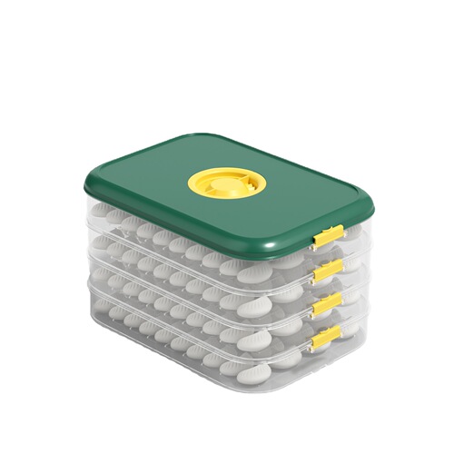 Fridge Storage Box Freezer Specialized Fresh Keeping Box Baozi Dumplings Wonton Quick Freeze Household Kitchen Food Grade Dumpling Box 