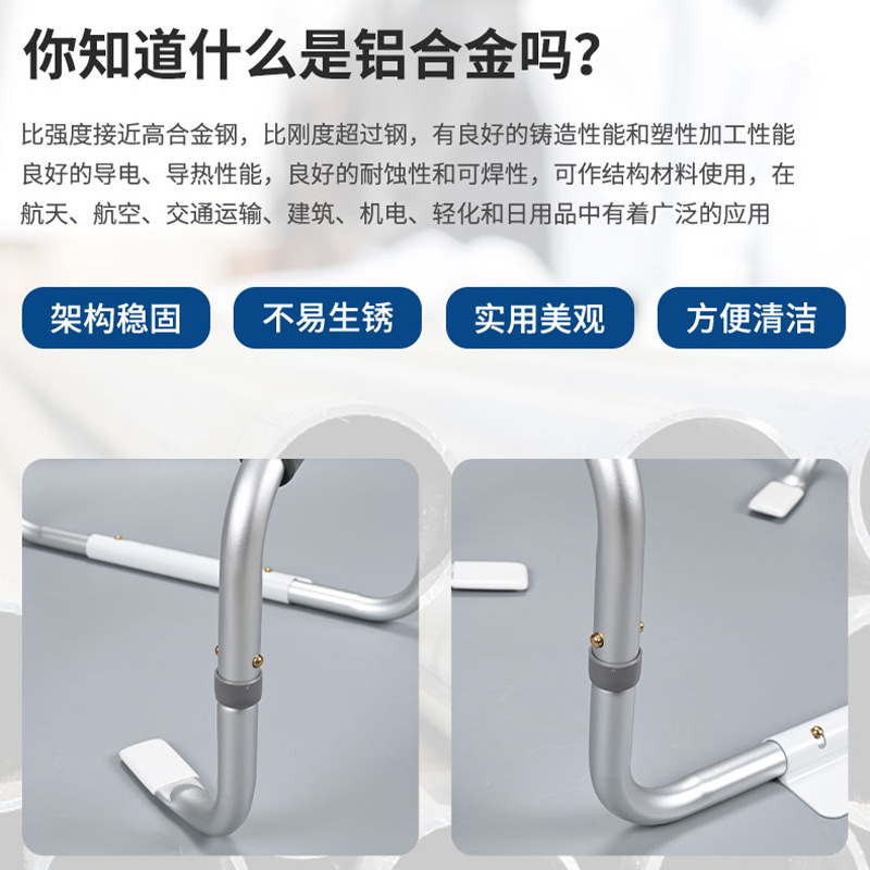 Hogar ancianos mujeres embarazadas inodoro reposabrazos barandilla inodoro reposabrazos sin barreras Mango Dispositivo de pie