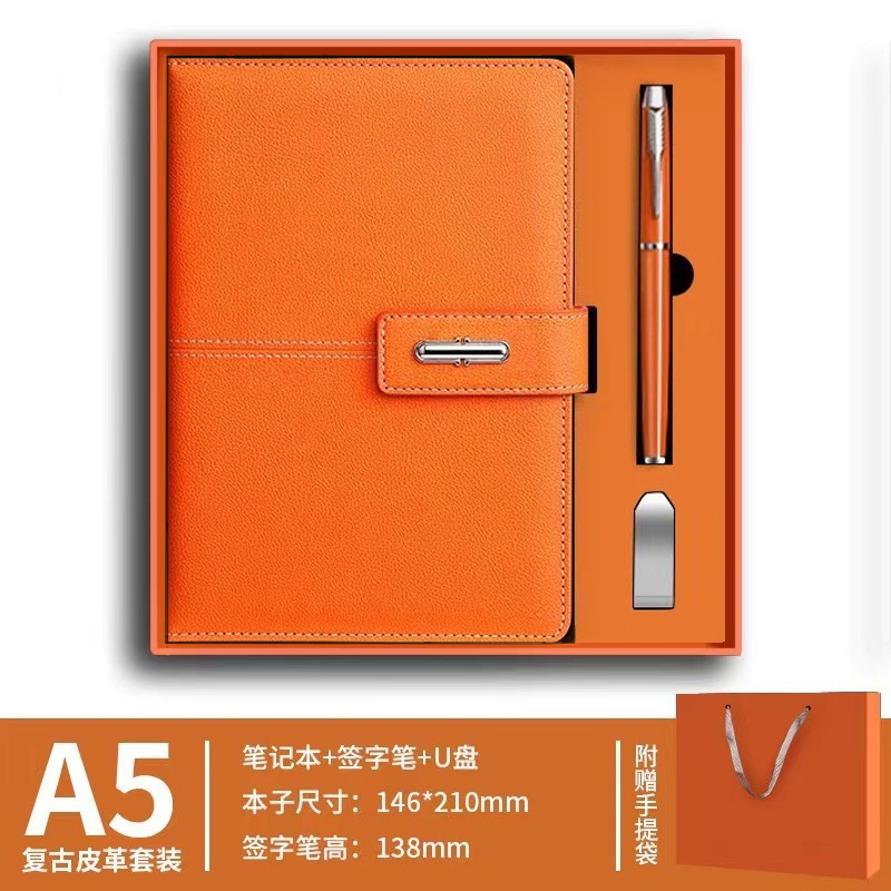 Business A5 Notebook Gift Box Set Logotipo personalizado Taza termo de alto valor Bloc de notas Regalo de recuerdo corporativo