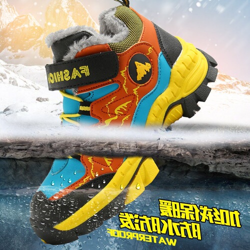 Children's New Winter Hiking Shoes for Outdoor Trekking and Mountaineering, Non-slip Casual Sports Shoes with Warm Cotton