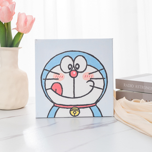 DIY Digital Oil Painting Coloring Children's Handmade Cute Anime Oil Painting Filling Small Size Stress Relief Decorative Painting