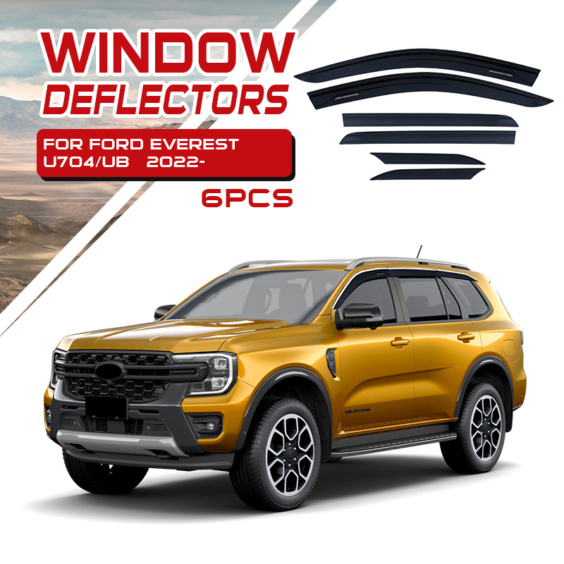 TXR es adecuado para Ford, ventana de protección de lluvia, cejas de lluvia, Ford Everest Window Deflectors image 9