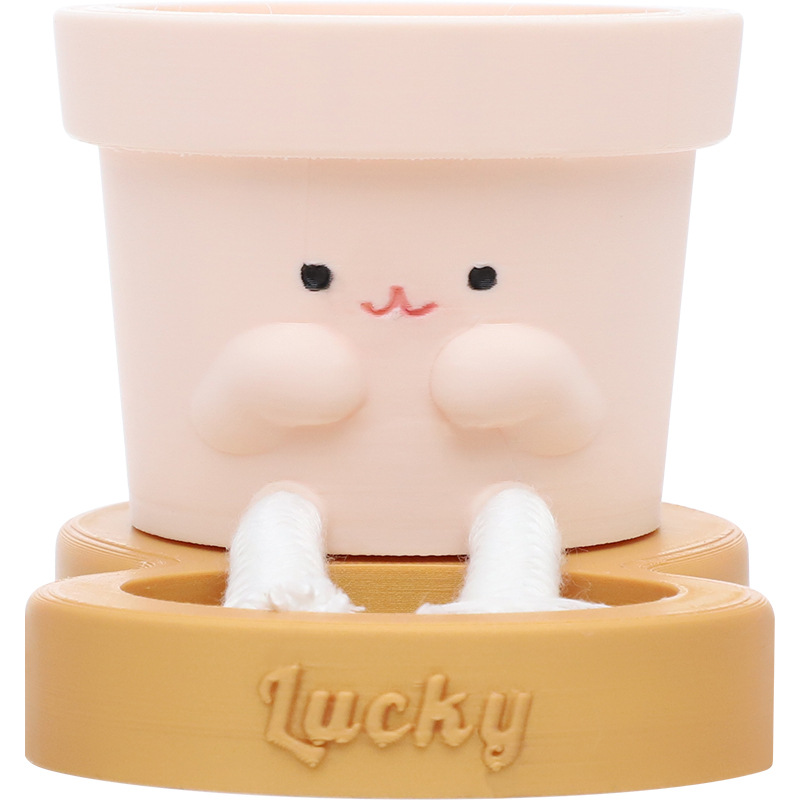 Chậu cây tự tưới tự hút nước, chậu cây mọng nước mini, chậu mặt cười trang trí nhà (RG-149)