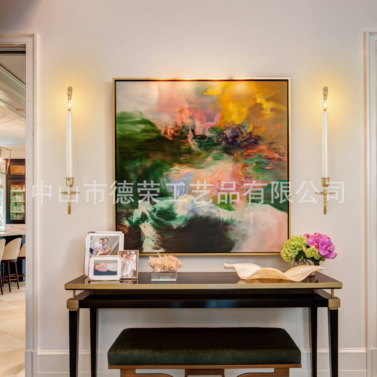 Amazon simple candelabros de hierro forjado colgados en la pared de alto nivel de hierro forjado colgado en la pared en forma de botón L decoración de la atmósfera de candelabros